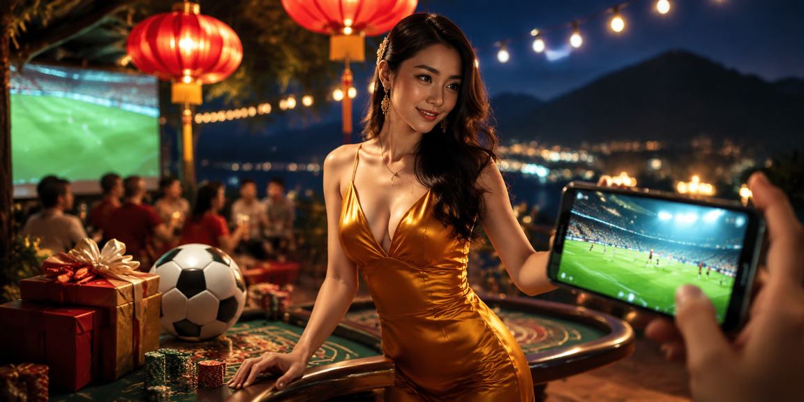 Người dùng Sapa xem kèo bóng đá và đặt cược tại khu chợ đêm địa phương
